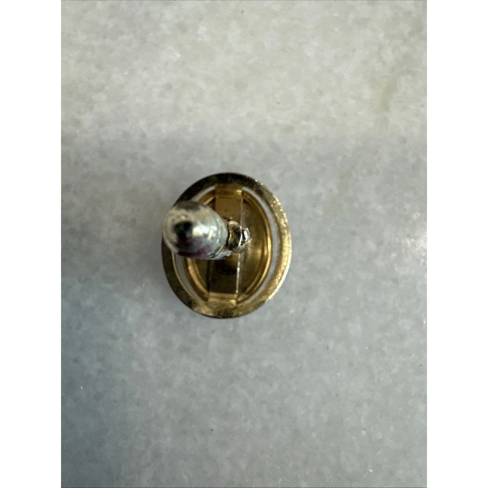 Vintage oval cuff links, Gold plate and Onyx, Lamode Karatclad‎